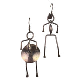 Mexican Sterling Silver Earrings Figural Abstract Design Handcrafted 925