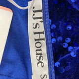 JJ’s House Women’s Royal Blue Sequin Mini Dress With Spaghetti Straps Sz S - New