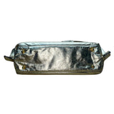 California Women’s Gold Leather Adjustable Strap & Snap Closure Shoulder Bag