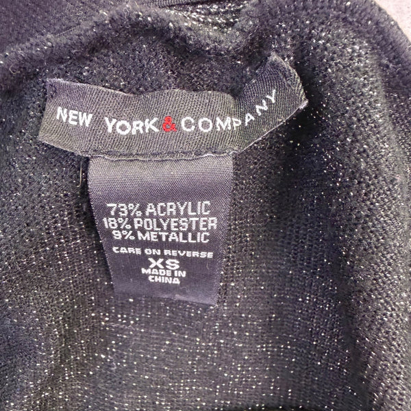 New York & Company Womens Black Halter Top With Ruffle Detail Size XS