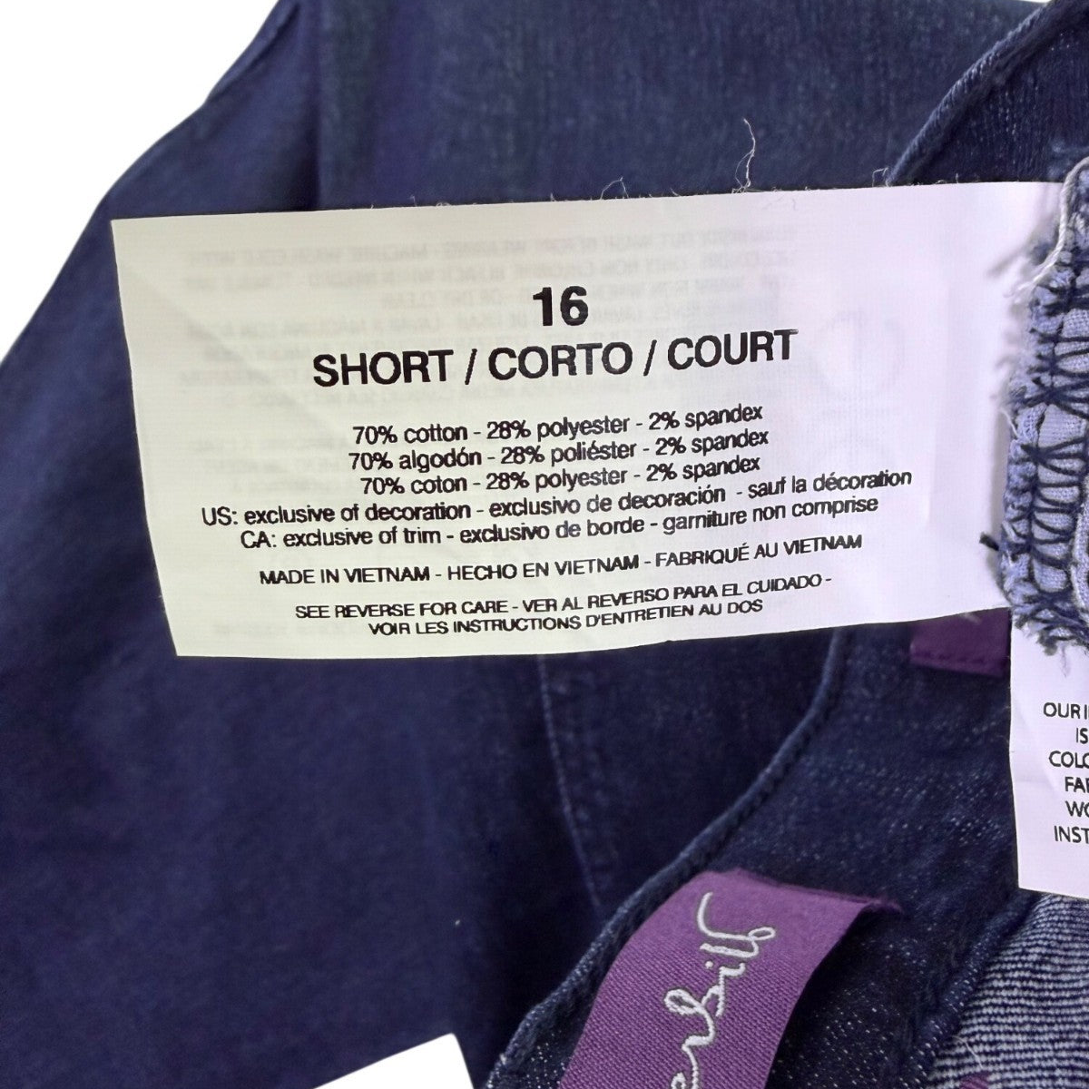 Gloria Vanderbilt Womens Dark Wash Denim Amanda Cuffed Capri Jeans Size 16S