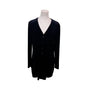Linda Allard Ellen Tracy Womens Black Velvet Button Down Long Cardigan Size 10