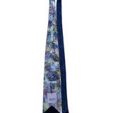 Robert Daskal Mens Multicolor 100% Silk Hand-Painted Tie Abstract Design