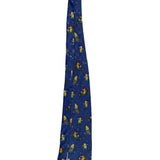 Classic Pooh Mens Blue 100% Silk Necktie Winnie The Pooh Piglet Novelty Print