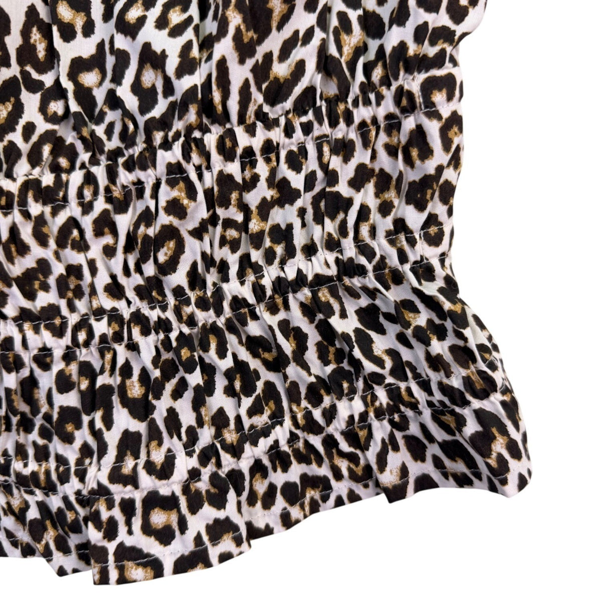 J.Crew Womens Animal Print Cotton Top  Sleeveless Fitted Waist Lightweight Sz XS