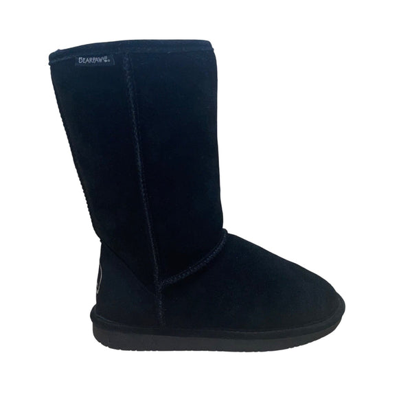 Bearpaw Women Black Suede Sheepskin Wool Blend Lining Emma Winter Boots Size 7