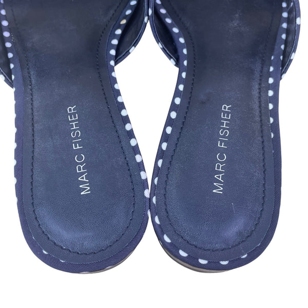 Marc Fisher Women’s Black Multi-Color Polka Dot Laken Slide Sandals Size 7.5 M