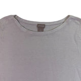 Chicos Womens Neutral Metallic Stripe Cotton Blend Pullover Sweater Size Large