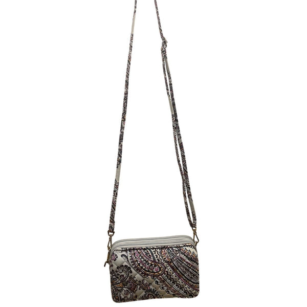 Vera Bradley Women’s Soft Sky Paisley Adjustable Strap RFID All-In-One Crossbody