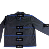 Perry Ellis Mens Black Polyester Zip-Up Jacket Lightweight Casual Fit Size L