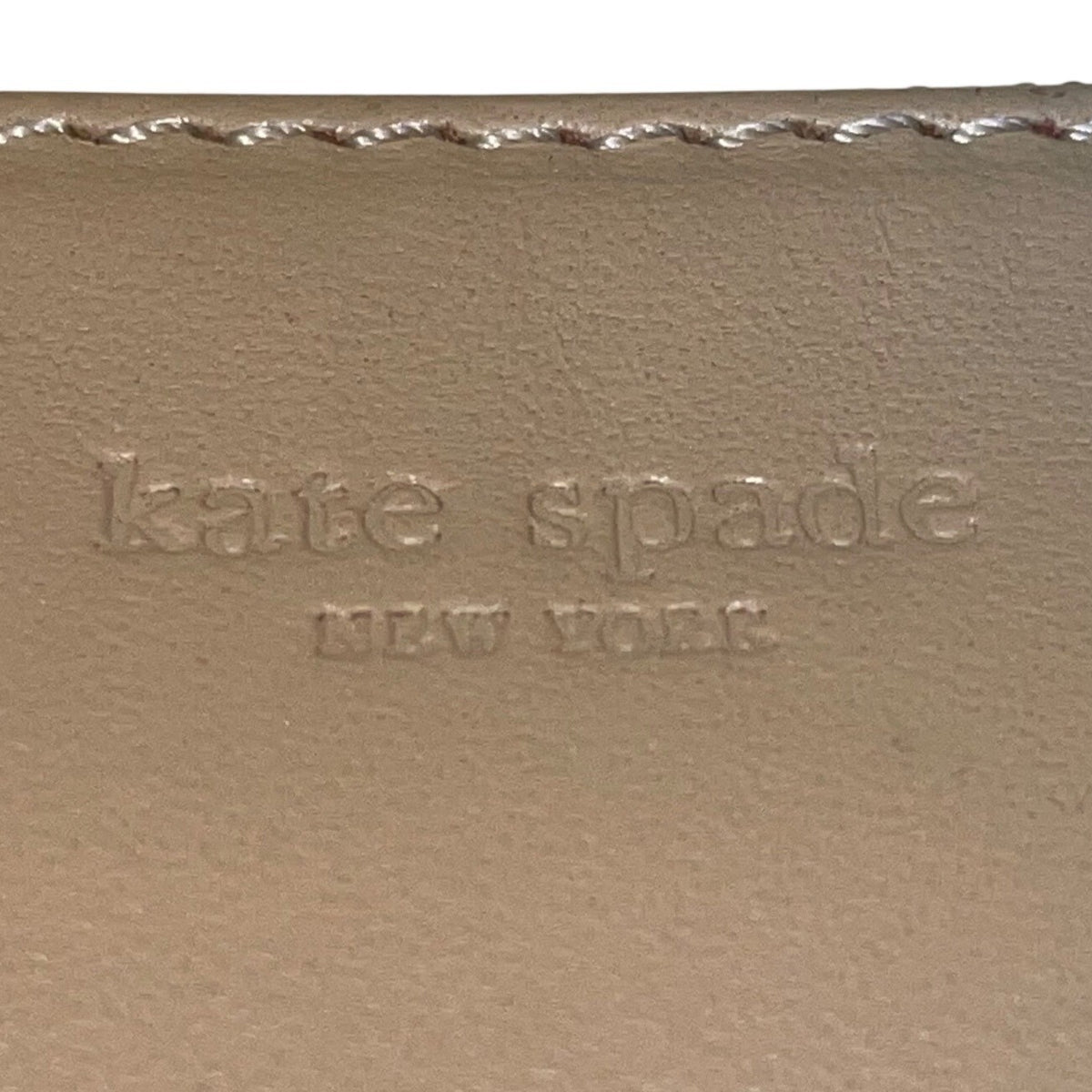 Kate Spade Women’s Beige Leather Rectangular Minimalist Design Shoulder Bag