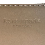 Kate Spade Women’s Beige Leather Rectangular Minimalist Design Shoulder Bag