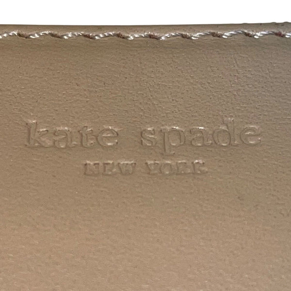 Kate Spade Women’s Beige Leather Rectangular Minimalist Design Shoulder Bag