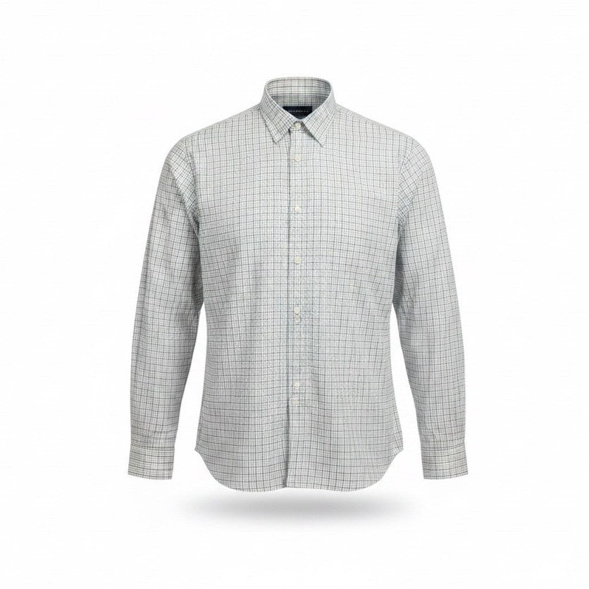 Eddie Bauer Mens Green Plaid Cotton Button-Up Shirt Casual Long Sleeve Size XL