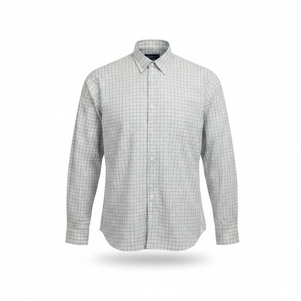 Eddie Bauer Mens Green Plaid Cotton Button-Up Shirt Casual Long Sleeve Size XL