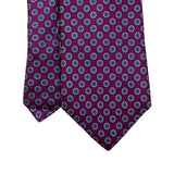 Austin Reed Mens Purple Italian Silk Necktie Geometric Pattern Made In USA 