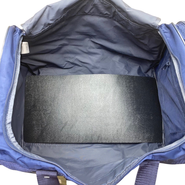 Adidas Unisex Blue Nylon Duffle Bag Logo Design Adjustable Strap One Size