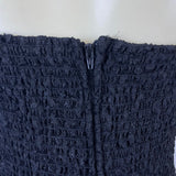 Vintage Strapless Black Lace Womens Midi Dress Elegant Evening Formal Wear