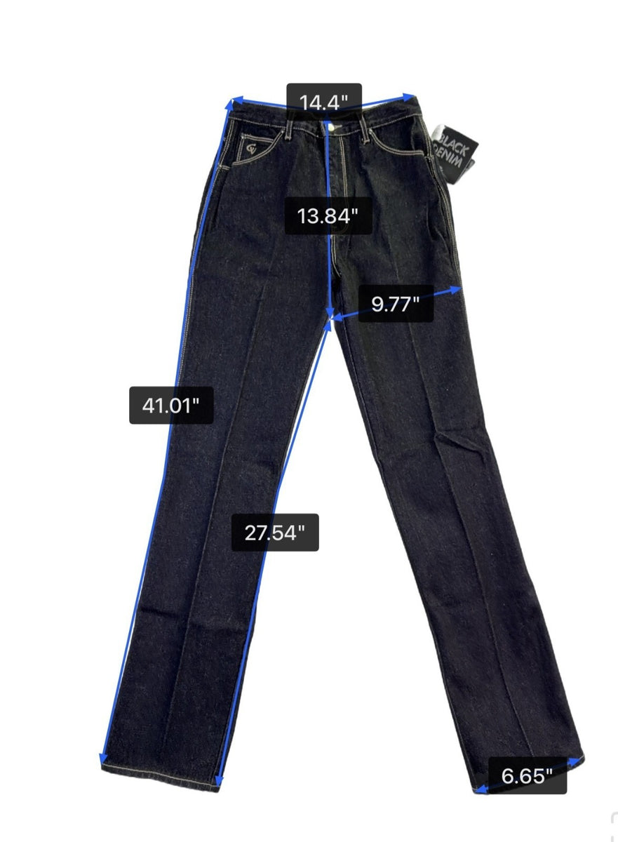 Gloria Vanderbilt Womens Black Cotton Denim Jeans Straight Leg Size 11