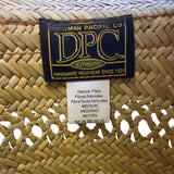 Dorfman Pacific Mens Natural Fibre Straw Western Hat Medium Handmade Brown Band