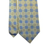 Jos. A. Bank Mens Yellow & Blue Silk Tie Signature Collection Geometric Pattern
