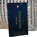 DMargeaux Women’s Champagne Rhinestone With Chain Strap Evening Chic Box Clutch