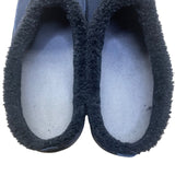 Easy Spirit Women’s Blue Suede Faux Fur Slip-On Mule Clogs Size 8.5M