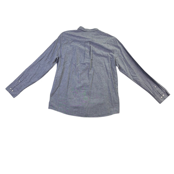 Even Tide Mens Gray Cotton Long Sleeve Button-Up Shirt Size L