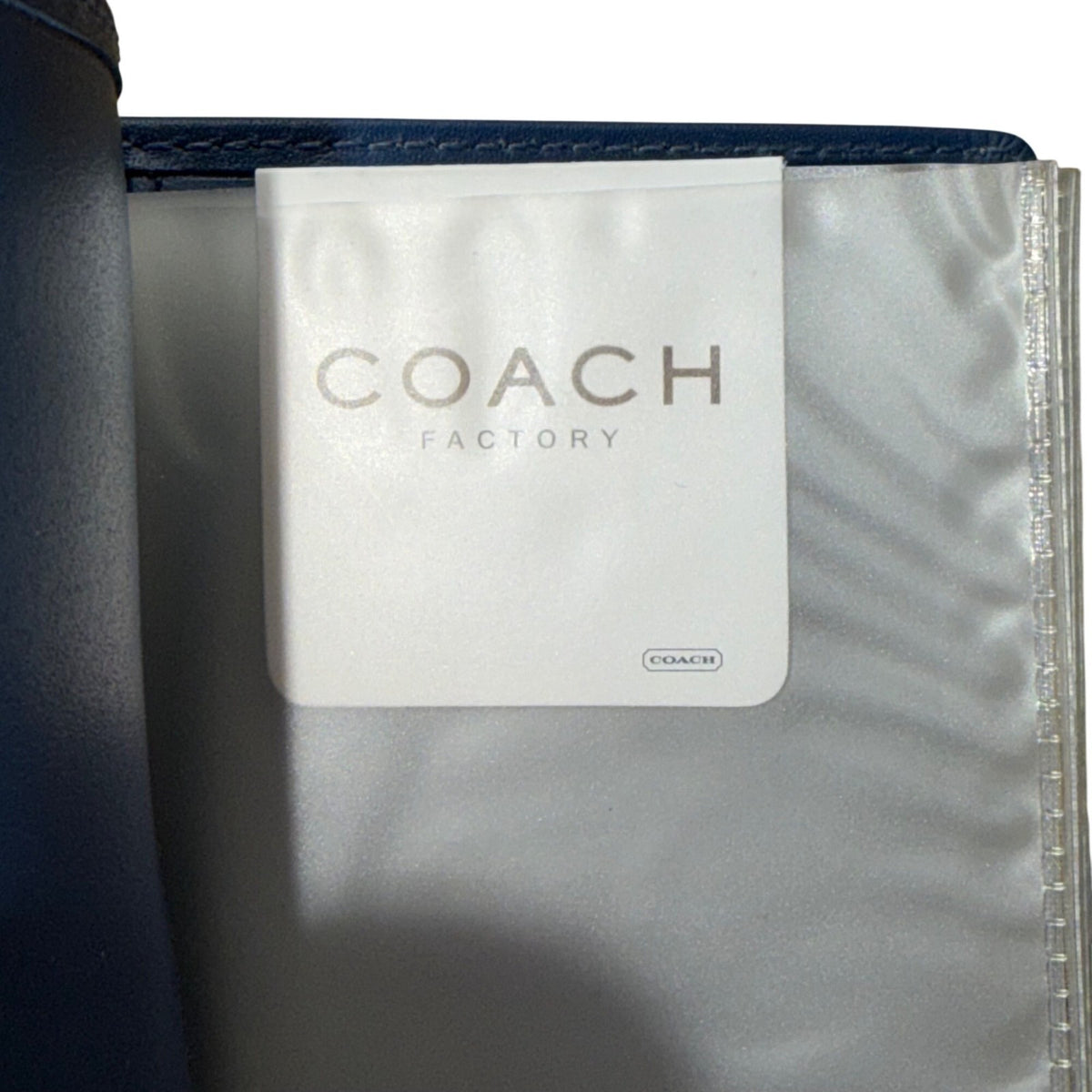 Coach Women’s Blue Suede With Gold Buckle Strap Mini Photo Album
