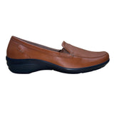 Hotter Women’s Brown Leather Comfort Envy Slip-On Loafers Size 9US