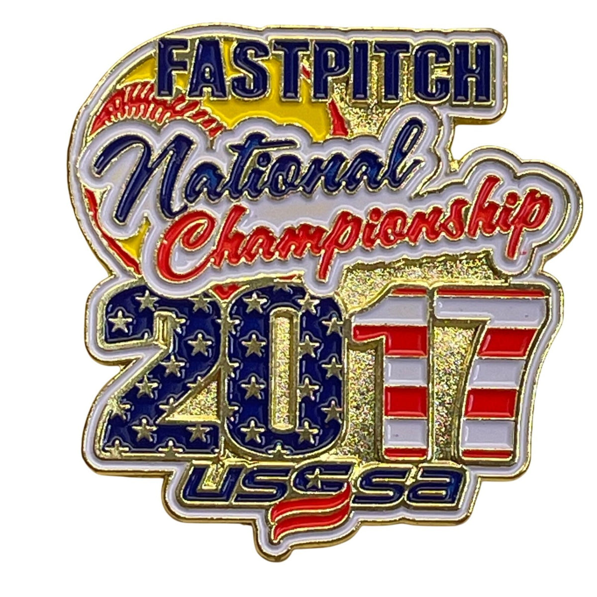 Softball Fastpitch 2017 National Championship USSSA Enamel Lapel Pin