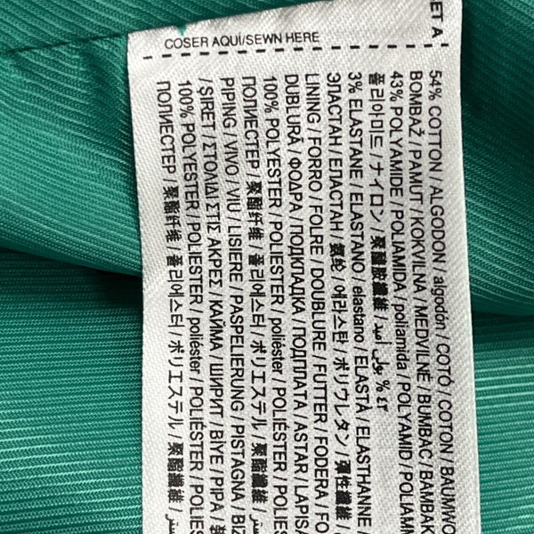 MNG Women’s Emerald Green Blazer With Single-Button Closure Sz 2 - New