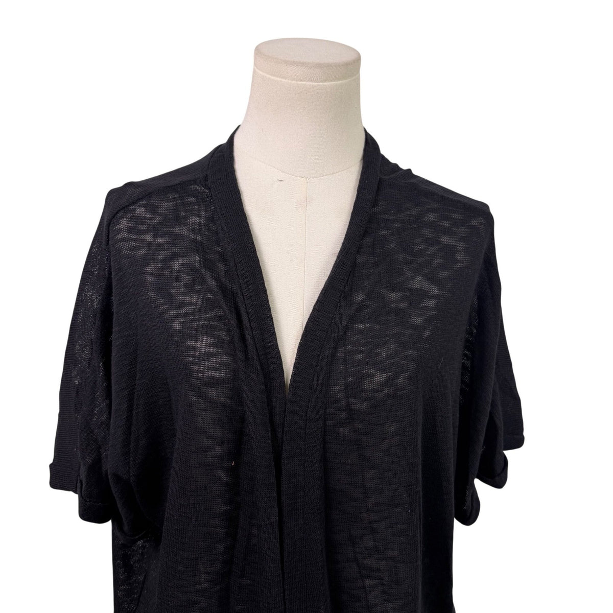 Hotouch Women’s Black Polyester/Spandex Open Front Cardigan Sweater Size L - New