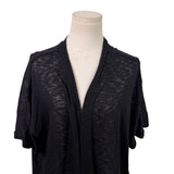 Hotouch Women’s Black Polyester/Spandex Open Front Cardigan Sweater Size L - New