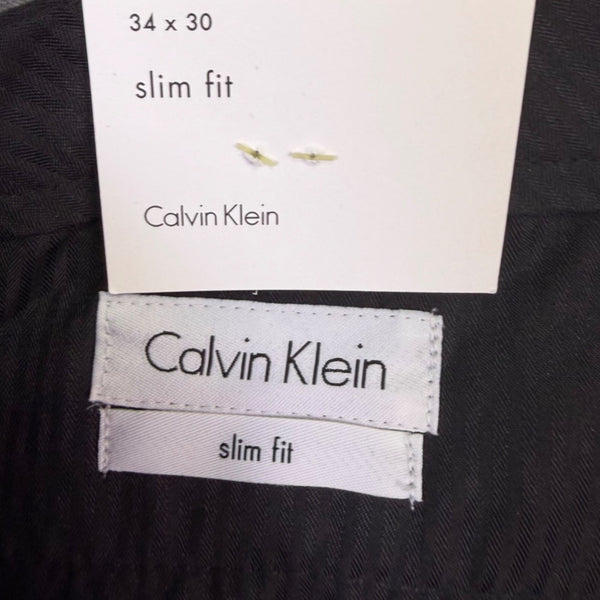 Calvin Klein Mens Gray Slim Fit Dress Pants Size 34x30