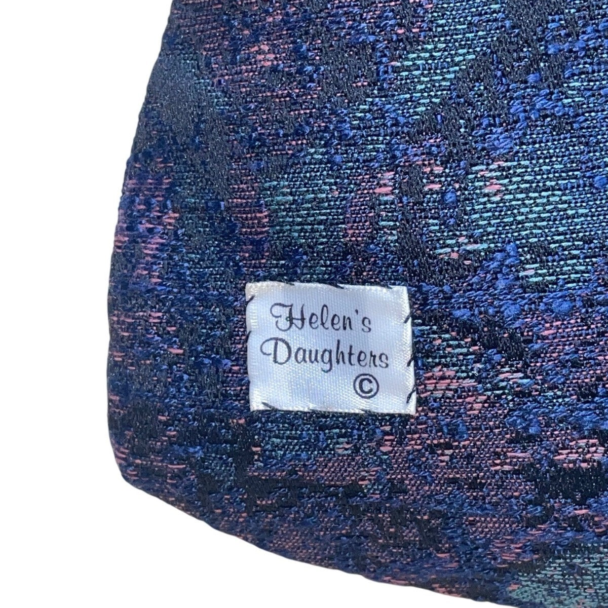 Helens Daughters Women’s Blue Tapestry Tassel & Button Accents Crossbody Bag