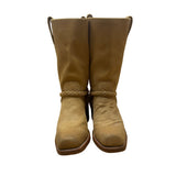 Frye Women’s Yellow Suede Braided Strap High Shaft Western Boots Size 8 1/2 M