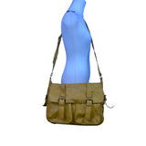 ModCloth Womens Oxide Yellow Faux Leather Adjustable Buckle Strap  Crossbody Bag