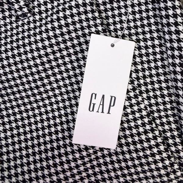 Gap Womens Black & White Houndstooth High-Rise Kick Fit & Stretch Pants Size 4