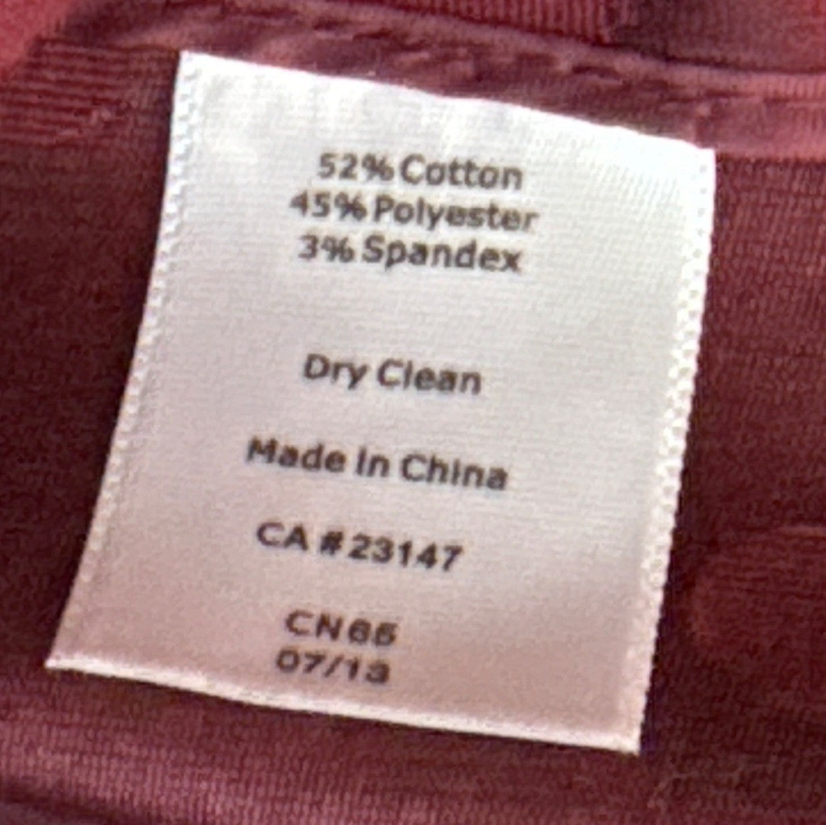 Talbots Womens Burgundy Polka Dot Ankle Pants Size 8