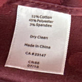 Talbots Womens Burgundy Polka Dot Ankle Pants Size 8