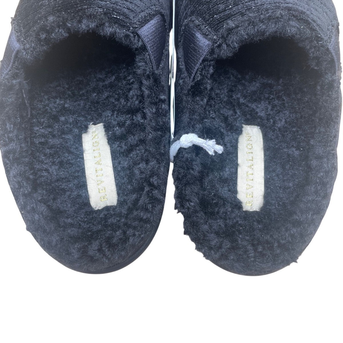 Revitalign Women’s Black Faux Fur Cozy Apres Slip-On Slippers Size 10B