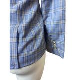 SOHO by Stephanie Horne Women's Blue and Gray Plaid Blazer Sz S