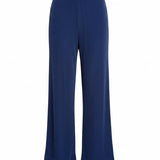 Chicos Travelers Womens Blue Elastic Waist Straight Fit Stretch Pants Size 2