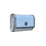 Coach Women’s White Leather With Silver Trim Compact Mini Wallet
