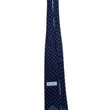 Marc Jeffries Mens Navy Silk Geometric Pattern Tie 100% Handmade Classic Italy