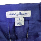 Tommy Bahama Womens Blue Linen-Blend Pants Tie Waist Relaxed Fit Size 8 