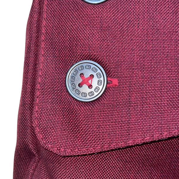 Ogio Women’s Burgundy Modern Button Accent Multiple Compartments Crossbody Bag