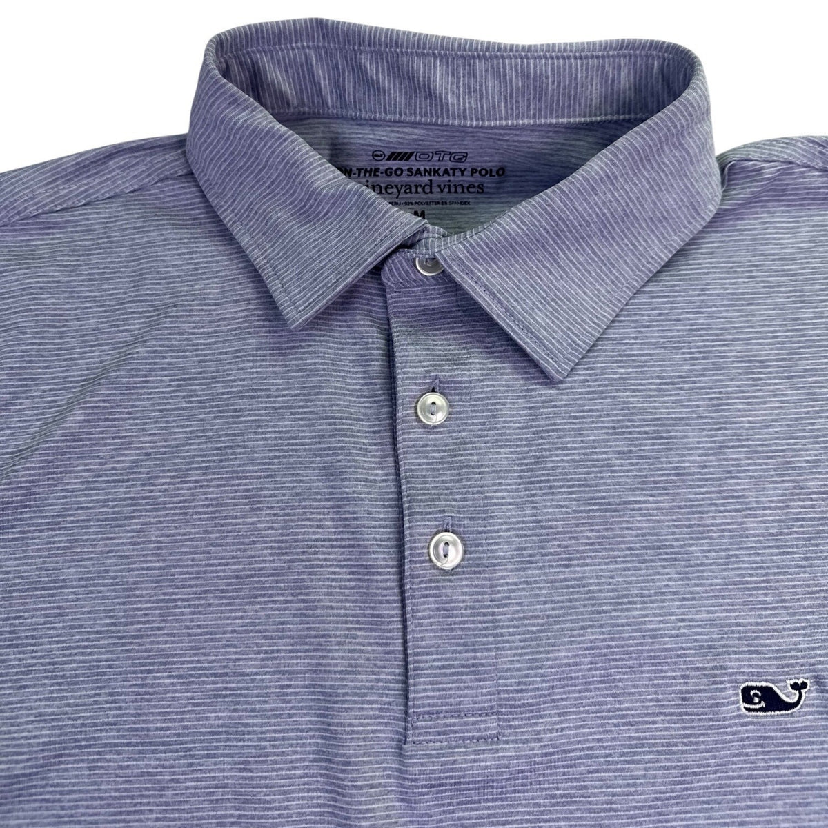 Vineyard Vines Mens Heathered Purple Short Sleeve Polo Shirt Size M