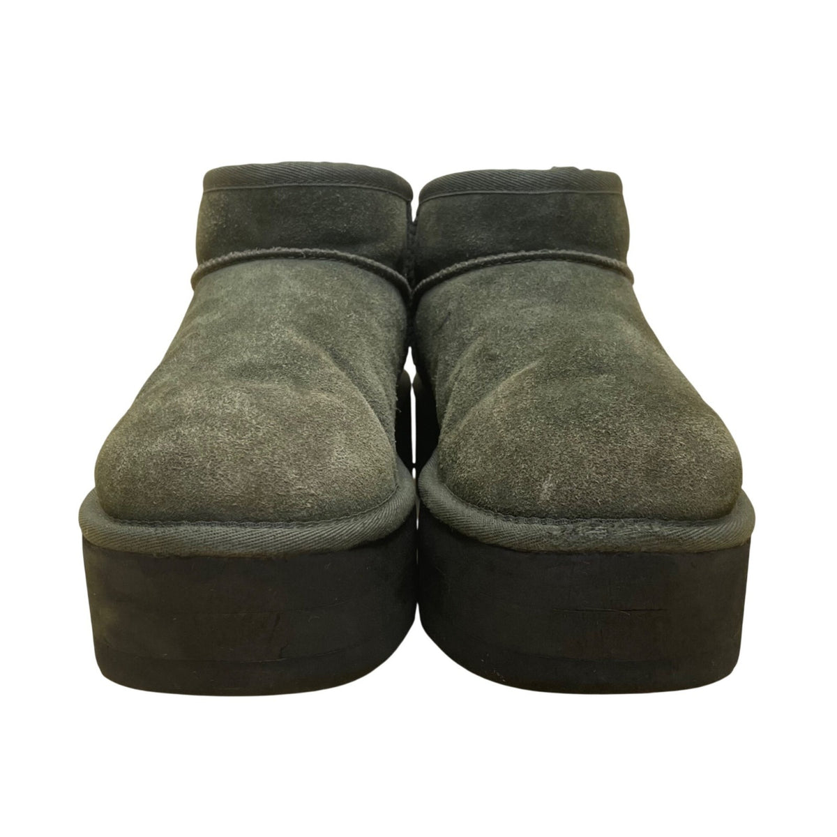 Ugg Women’s Green Suede Faux Shearling Lining Mid Top Platform Booties Size 9